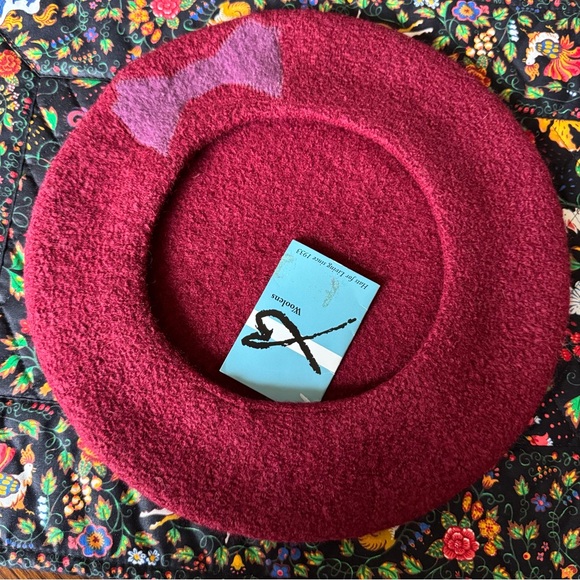 betmar Accessories - NWT Vintage Betmar Beret Raspberry Wool W Pink Bow #508 NOS New